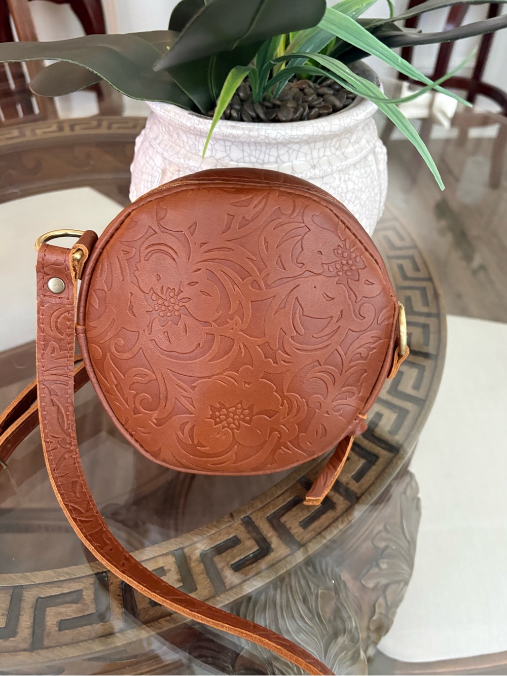 🤎🤎PORTLAND SMALL MEADOW BROWN/TAN LEATHER CROSSBODY BAG!🤎🤎